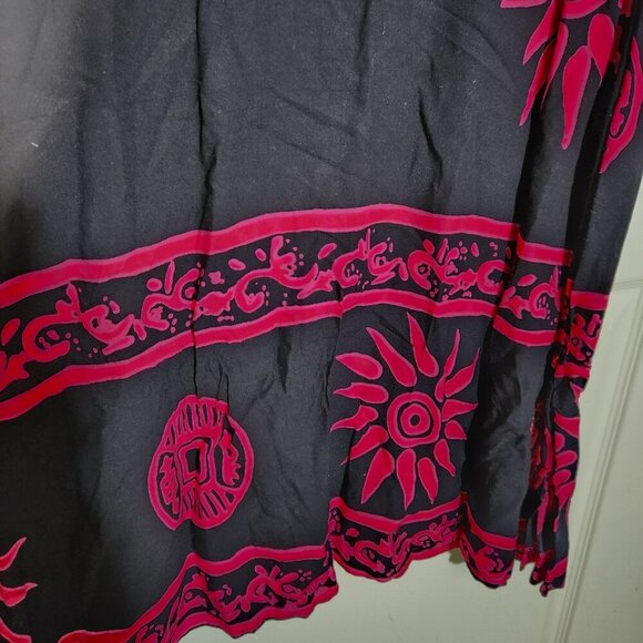 Vintage MTB Meant To Be Womens Short Sleeve Midi Shift Dress Sun Print Size S - Picture 2 of 6